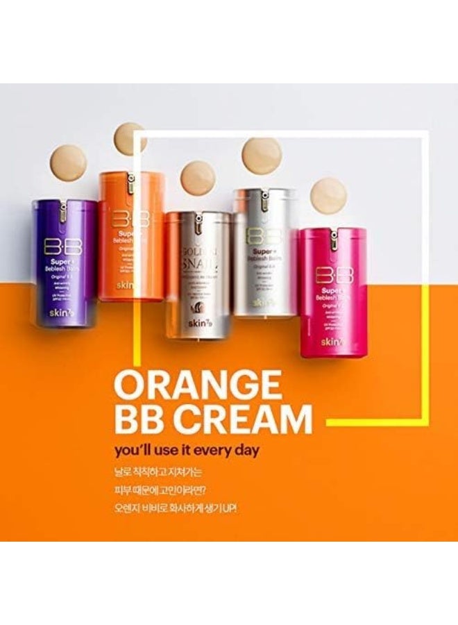 Skin79 [SKIN79] Super Plus Beblesh Balm Triple Function Orange BB Cream #21 Yellow Beige 1.35 fl.oz. (40 ml) - Rich Vitamin Complex Care Healthy and Vital Skin - Image 2