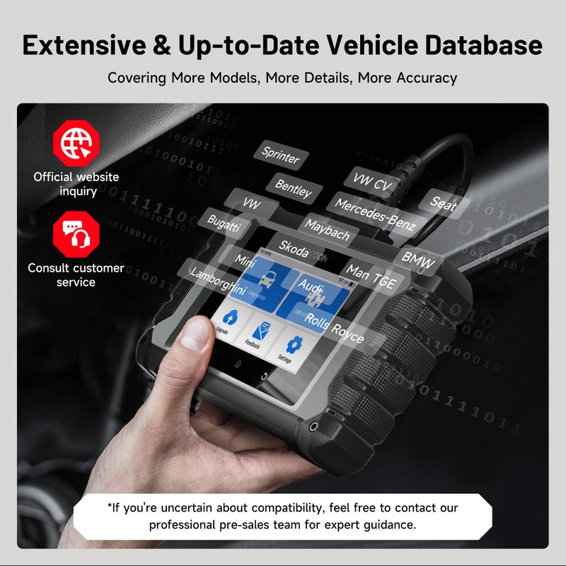 Topdon Artidiag Eu Bi-Directional Scanner  Full-System Diagnostic Tool For Mercedes-Benz  Bmw  V.A.G Group  Ecu Online Coding  All Service Functions  Active Test  V.A.G Guidance  Lifetime Free Update - Image 3