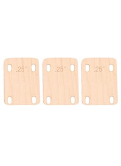 Thoraya Electric Guitar Neck Shim Maple Wood Neck Shim Spacer Instrument Accessory for Replacement 3pcs 0.25°  - Image 1
