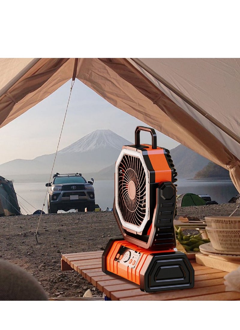 جوي لينك 20000mAh التخييم مروحة ، مع مصباح LED ، 270 درجة المحور ، 4 سرعة فائقة لمسافات طويلة ، عملية قابلة للشحن ، وجهاز التحكم عن بعد هوك مروحة التخييم ، والتخييم والصيد والسفر في الهواء الطلق  - Image 2