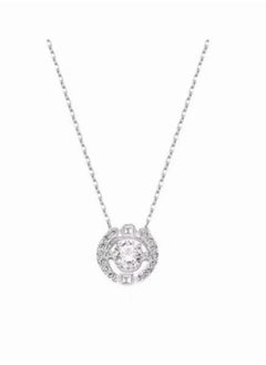 Generic Rhodium Plated Sparkling Dance Round Necklace  - Image 4