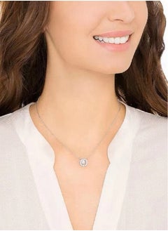 Generic Rhodium Plated Sparkling Dance Round Necklace  - Image 2