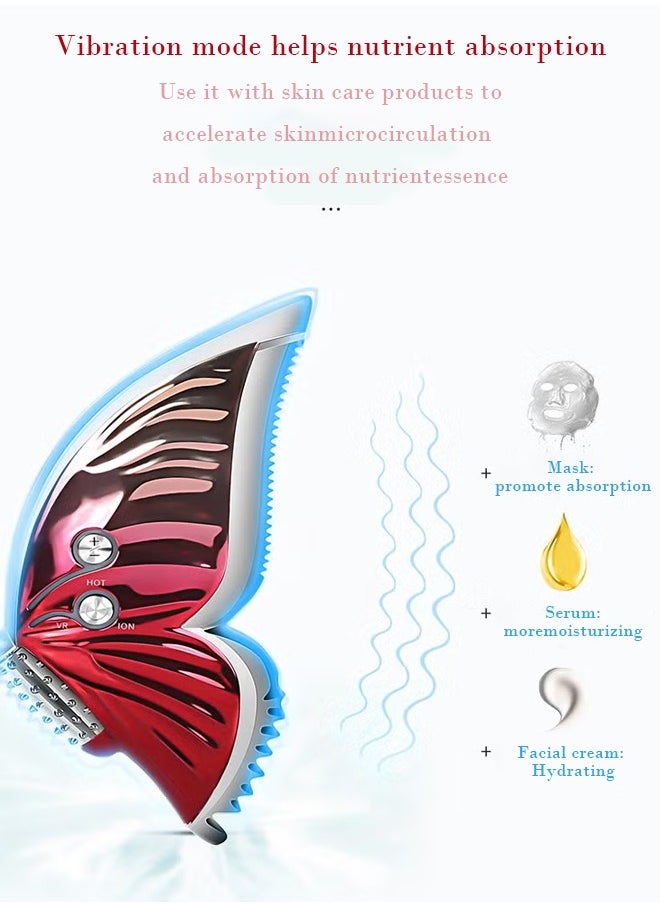 K.SKIN Gua Sha Facial Tools Butterfly Electric Face Massager Face Lift Device Vibration Face Massager Anti Aging Wrinkles Puffiness Double Chin Tension Relief 3 massage modes and 5 intensities  - Image 3
