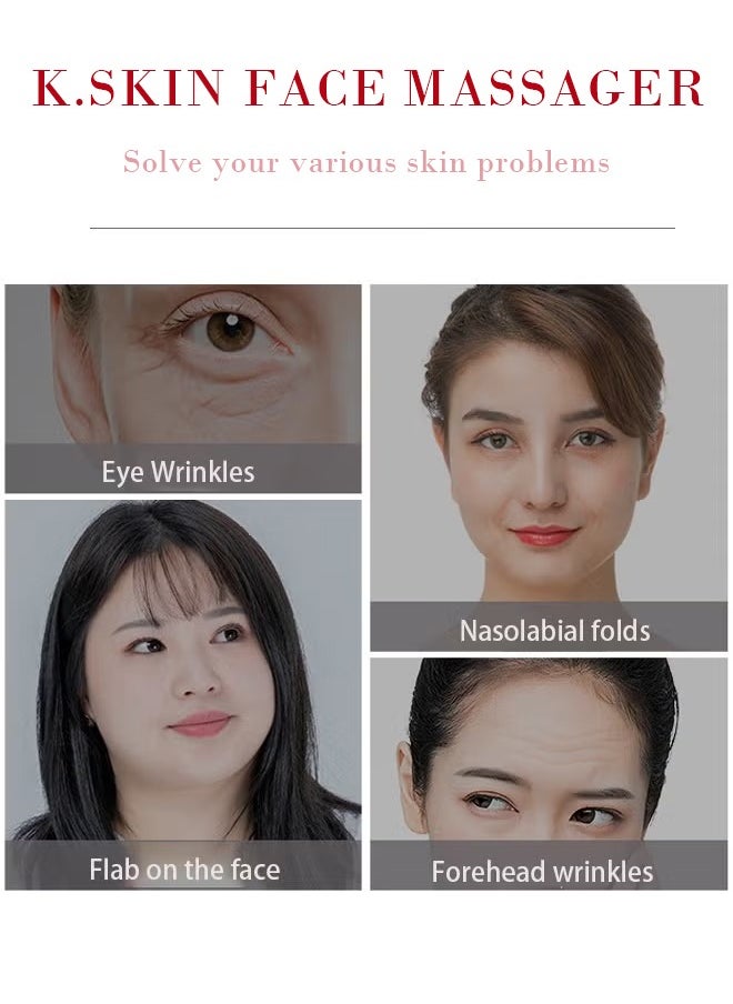 K.SKIN Gua Sha Facial Tools Butterfly Electric Face Massager Face Lift Device Vibration Face Massager Anti Aging Wrinkles Puffiness Double Chin Tension Relief 3 massage modes and 5 intensities  - Image 4