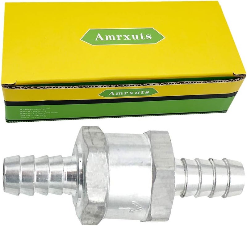 Amrxuts 10mm 3/8" Fuel Non Return One Way Check Valve Petrol Diesel Fuel Oil Water Aluminium Alloy - Image 1