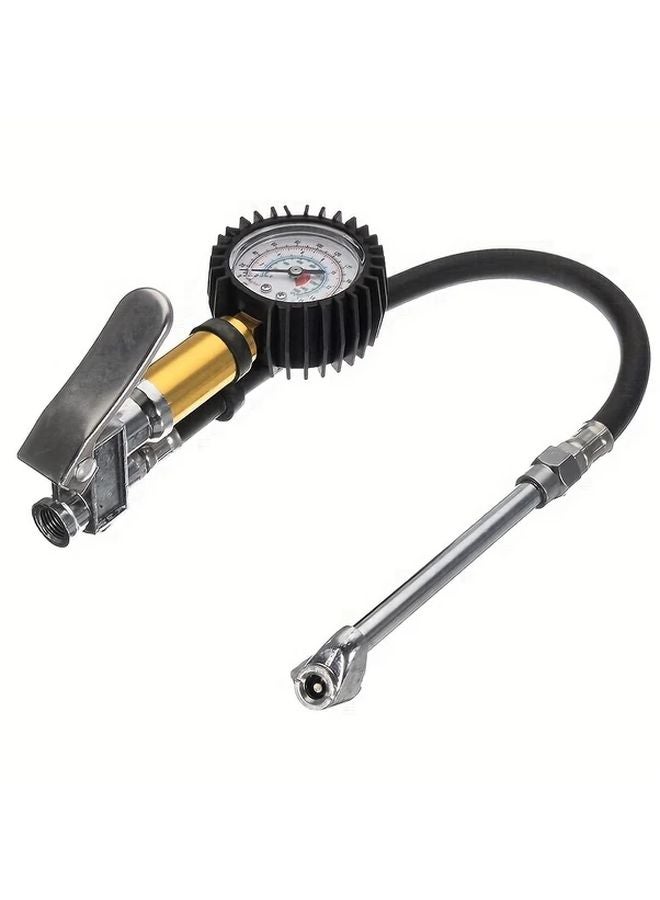 منفاخ إطارات عالي الدقة مع أنبوب تمديد وجدول اختبار لإطارات السيارات والشاحنات - Image 1