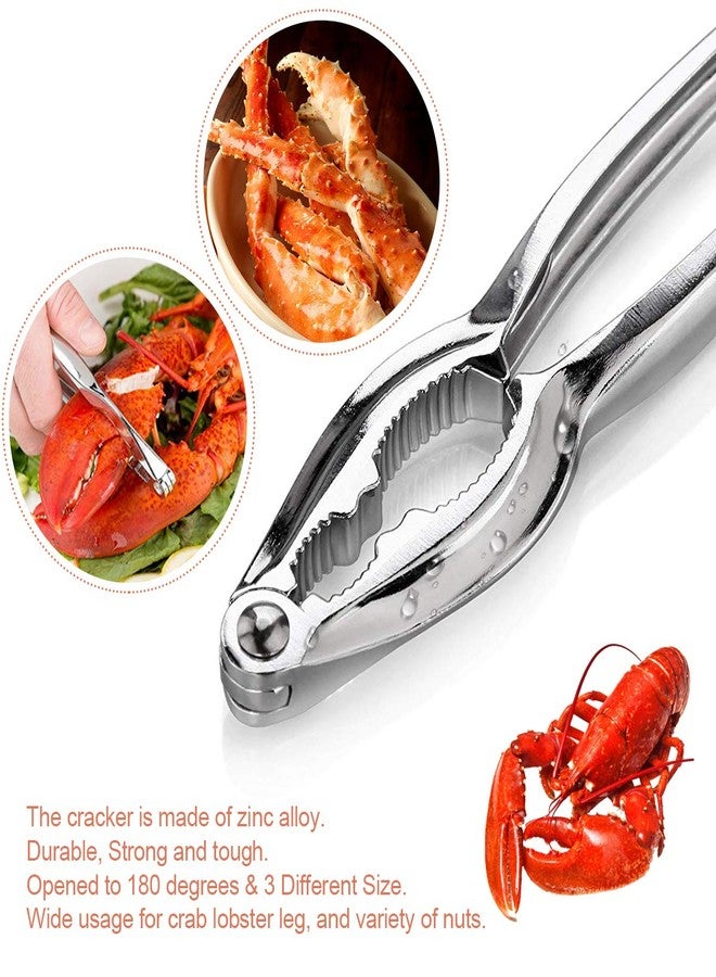 واناتيبر مجموعة أدوات تقشير السلطعون والمأكولات البحرية، 10 قطع، مجموعة كسارات جراد البحر وأعواد التقشير من الفولاذ المقاوم للصدأ، تتضمن 2 كسارة لسلطعون جراد البحر، 4 سكاكين لتقشير جراد البحر، 4 شوكات/أعواد لتقشير أرجل السلطعون (10 قطع) - Image 5