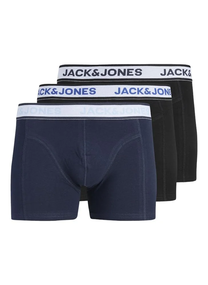 JACK & JONES 3 Pack Solid Trunks
