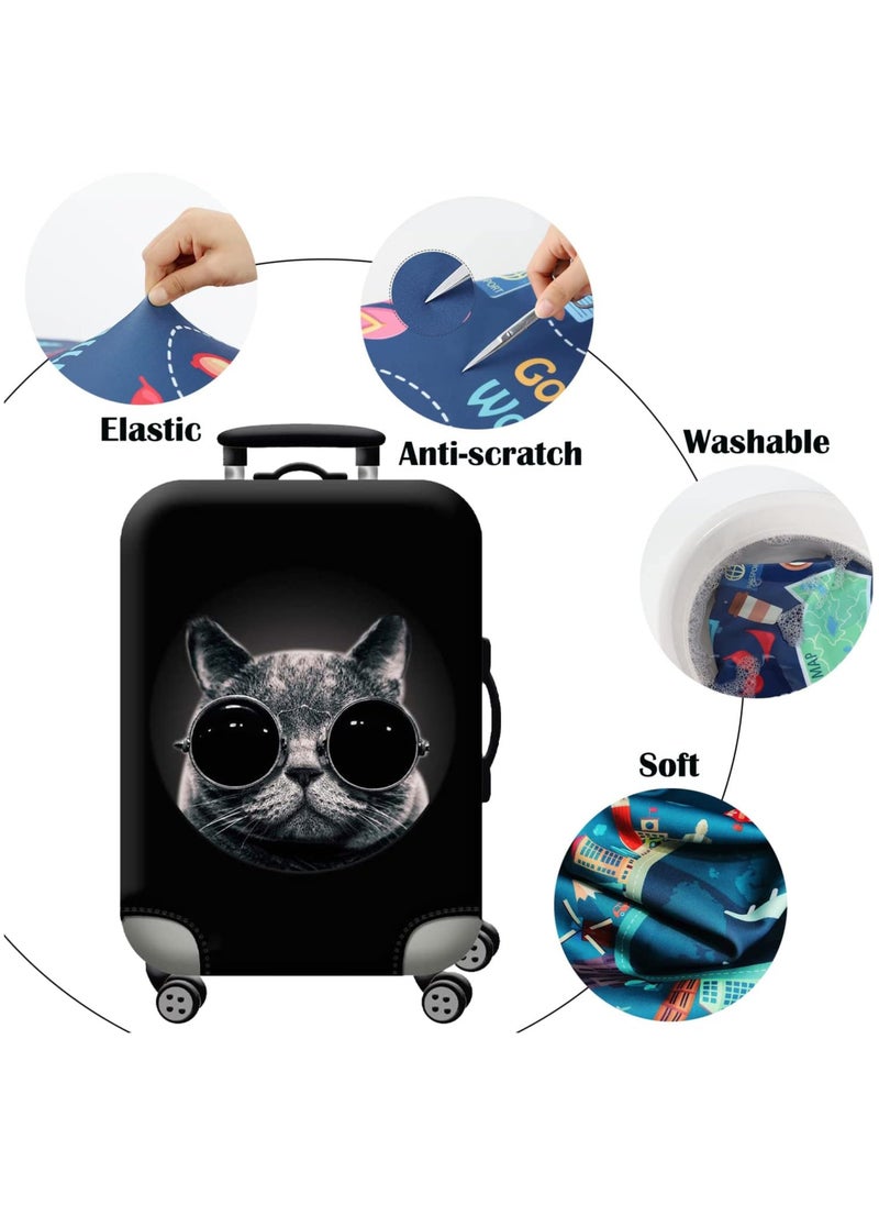 AUTOYSUR Luggage Cover for Wheeled Suitcase,18/24/28/32 Inch Luggage Covers Suitcase Protector,Washable Suitcase Baggage Covers,Dustproof Anti-Scratch Travel Luggage Cover  - Image 2