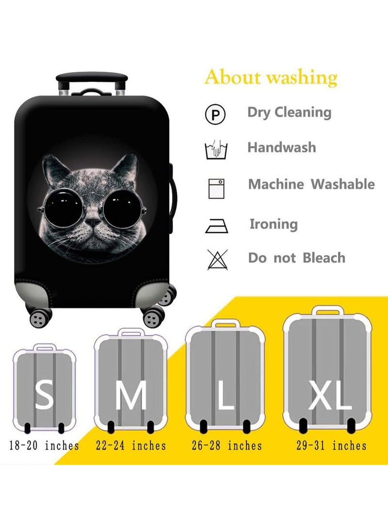 AUTOYSUR Luggage Cover for Wheeled Suitcase,18/24/28/32 Inch Luggage Covers Suitcase Protector,Washable Suitcase Baggage Covers,Dustproof Anti-Scratch Travel Luggage Cover  - Image 4