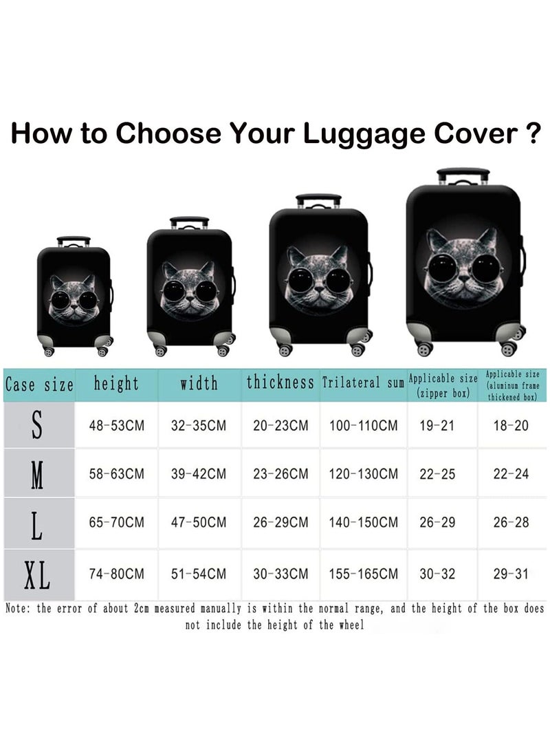 AUTOYSUR Luggage Cover for Wheeled Suitcase,18/24/28/32 Inch Luggage Covers Suitcase Protector,Washable Suitcase Baggage Covers,Dustproof Anti-Scratch Travel Luggage Cover  - Image 5