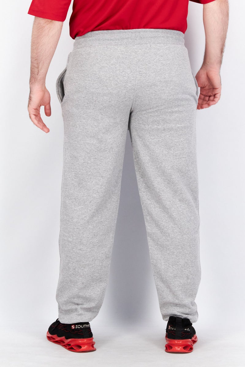 CROSSHATCH Men Regular Fit Drawstring Heather Jogger Pants, Grey  - Image 4