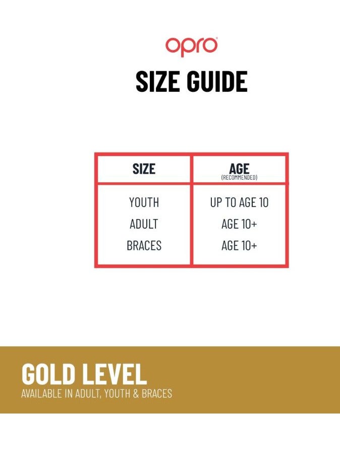 OPRO Self Fit Ufc Gold Red/Silver - Image 3