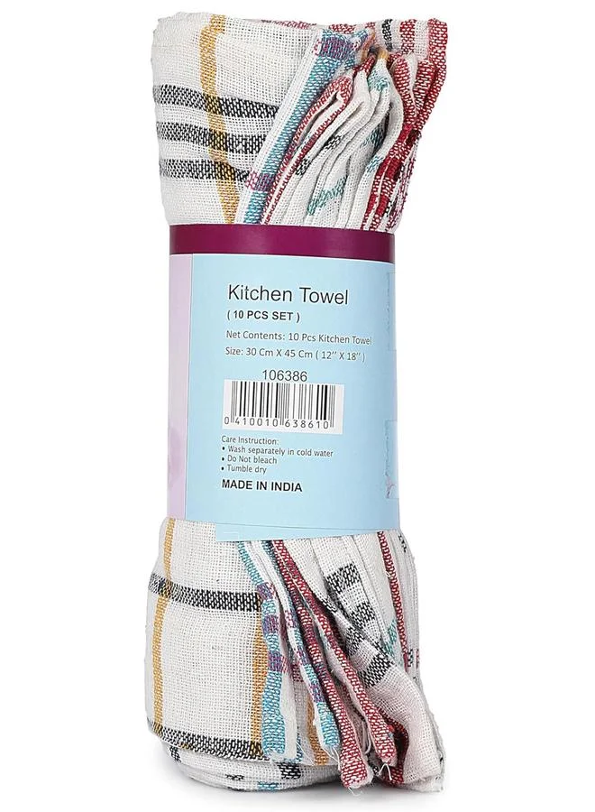 أوركيد طقم مكون من 10 مناشف مطبخ بمقاس 30*45 سم