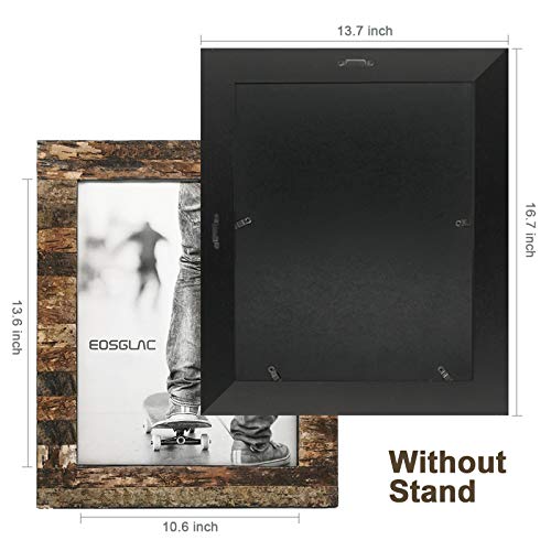 Eosglac Rustic 11x14 Wooden Picture Frames, Handmade with Real Birch Bark, Wood Photo Frame Natural - Image 2