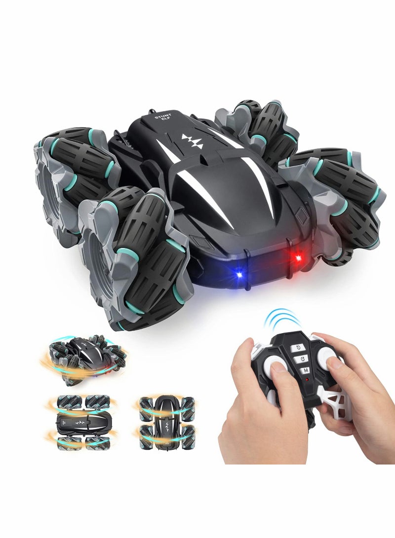 All Terrain Remote Control Stunt Car 360 Degree Rotation Double Sided Drift Car with Headlights for Kids - Image 1