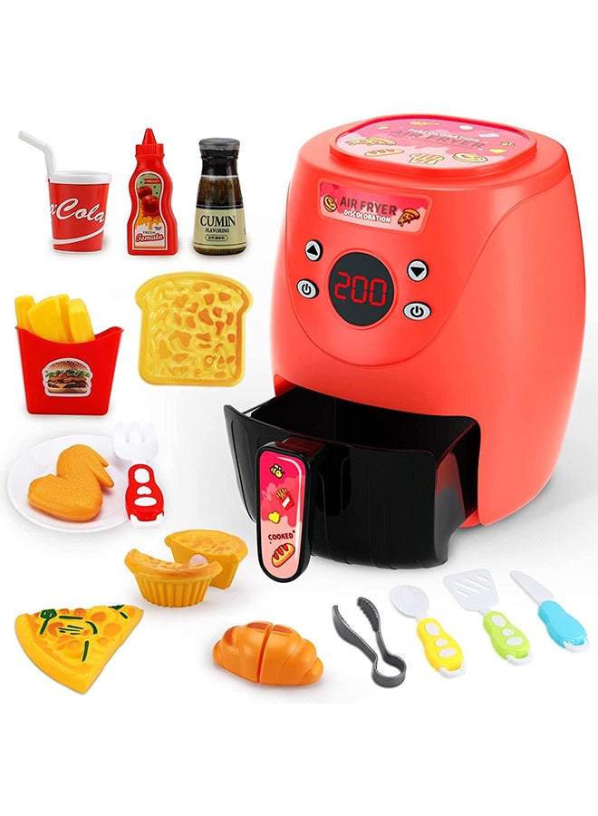 RATSAW Kids Air Fryer with Play Food Toys Toddler Kitchen Cooking Playset Toys Gift - Image 1
