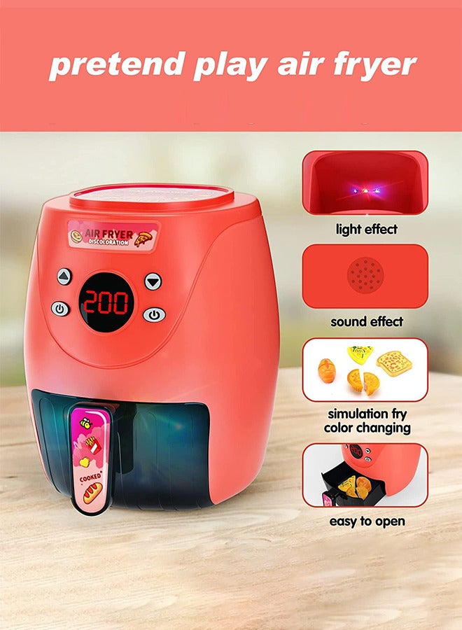 RATSAW Kids Air Fryer with Play Food Toys Toddler Kitchen Cooking Playset Toys Gift - Image 2
