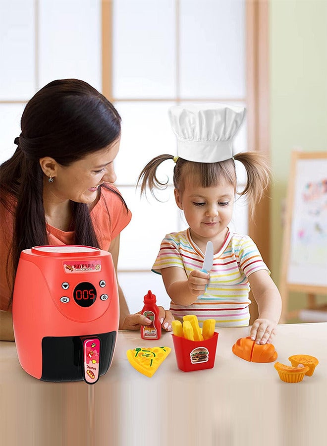 RATSAW Kids Air Fryer with Play Food Toys Toddler Kitchen Cooking Playset Toys Gift - Image 5