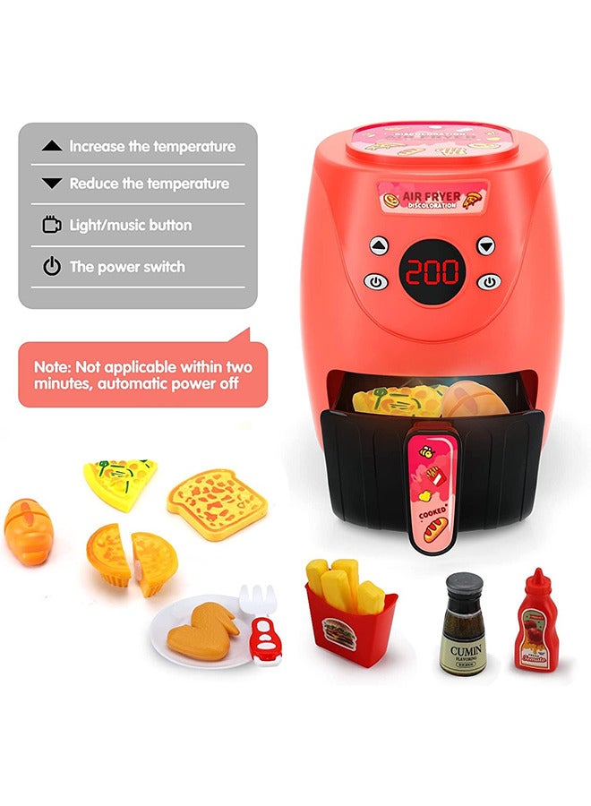 RATSAW Kids Air Fryer with Play Food Toys Toddler Kitchen Cooking Playset Toys Gift - Image 4