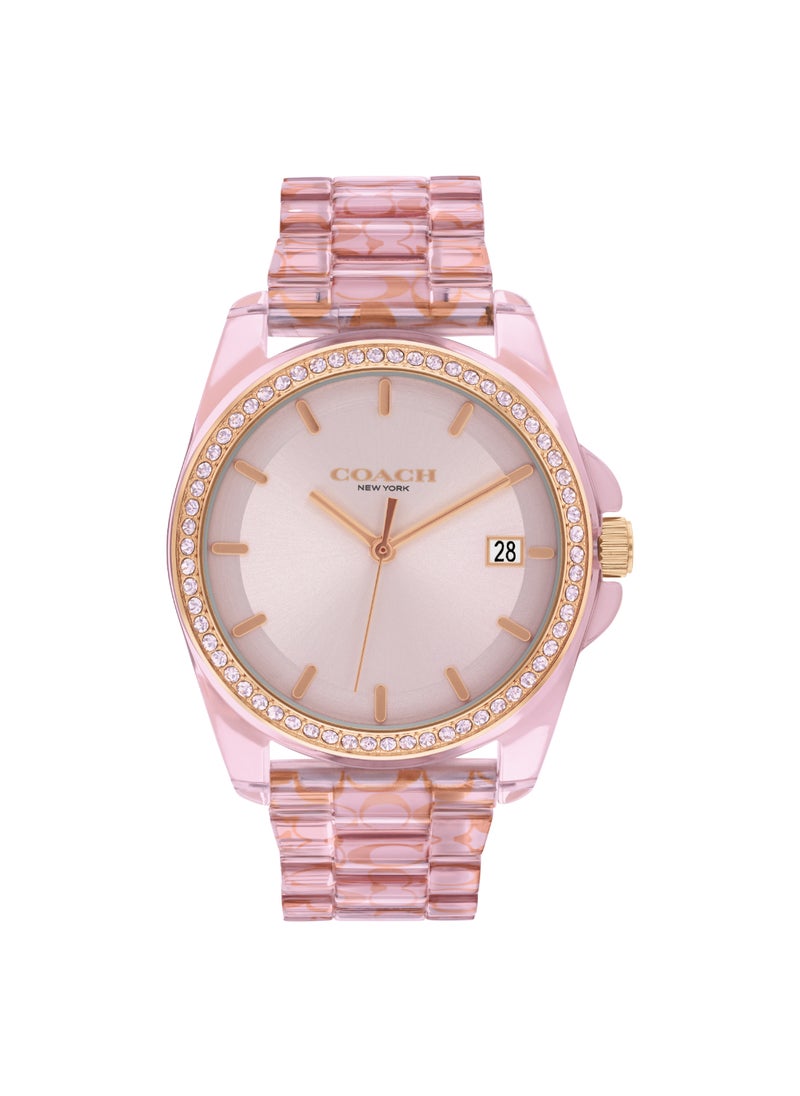 COACH Round Analog Women's Pink Case Watch - 14504272  - Image 1