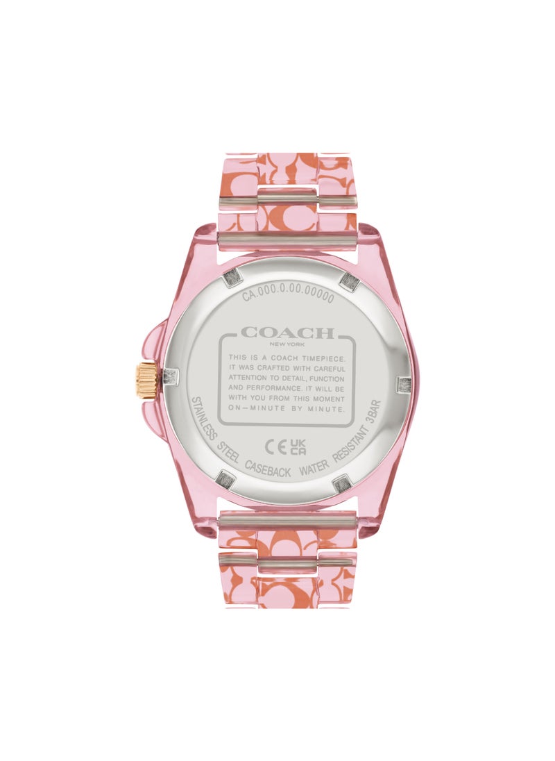 COACH Round Analog Women's Pink Case Watch - 14504272  - Image 3