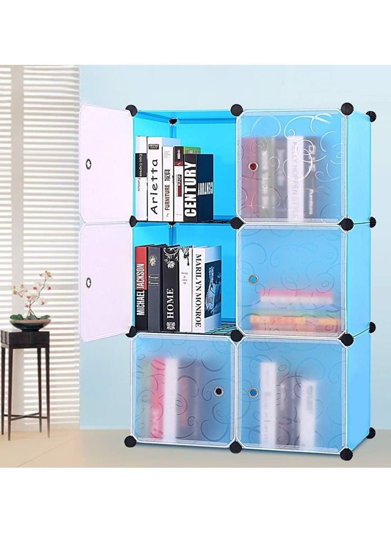 DubaiGallery 6 Cubes Diy Shoes Wardrobe Storage Shoe Rack Shoe Tower Storage Cabinet Shoe Organizer Storage Organizer Modular Shoe Cabinet  - Image 2
