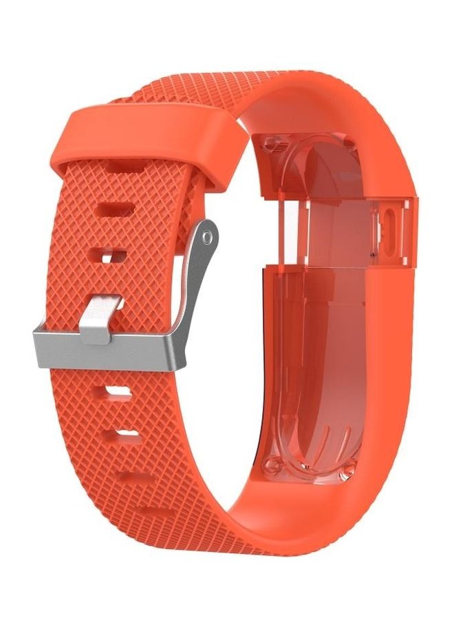 NIBEMINENT Solid Colour Adjustable Wrist Strap For Fitbit Charge HR Orange - Image 1