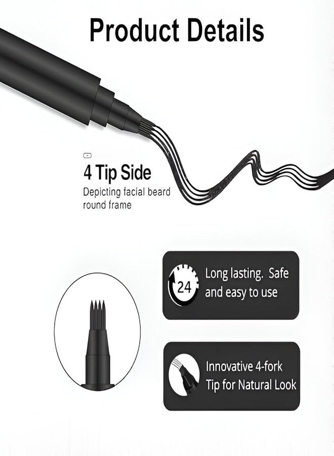 wall love "Beard Pencil Filler for Men - Mustache, Beard & Eyebrow Enhancer with Bristle Brush - Professional Grooming Kit for a Fuller, Defined Look" - Image 3