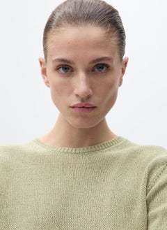 MANGO Short-Sleeved Knitted Cotton Sweater  - Image 3
