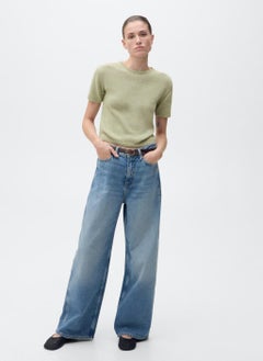 MANGO Short-Sleeved Knitted Cotton Sweater  - Image 4