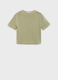 MANGO Short-Sleeved Knitted Cotton Sweater  - Image 5