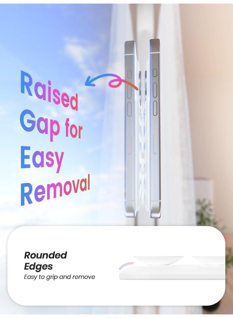 Magnetic Suction Mirror Window Phone Holder, Sticky Grip Double Sided Mount for iPhone, Gym Bathroom Kitchen, Hands-Free for Makeup FaceTime Shower Viewing with MagSafe Accessories, Frost White - Image 4