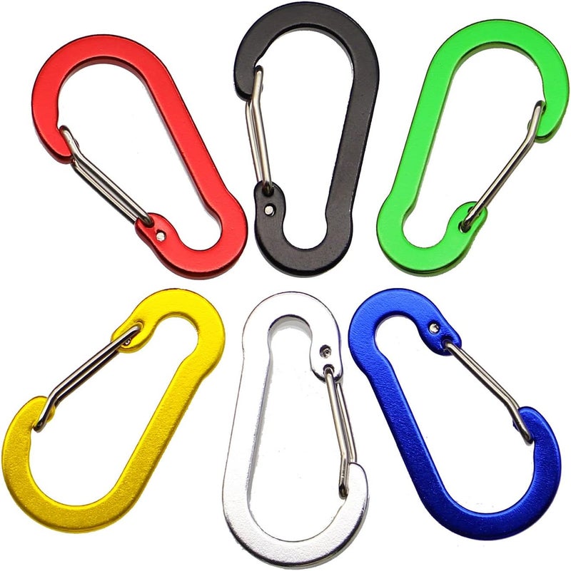 Lix&Rix Retractable Safety Coiled Lanyard with Aluminium Alloy Carabiner Clip, Black/Blue/Green/Red/Silver/Yellow - Image 5