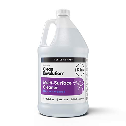Clean Revolution Multi Surface Cleaner Refill Supply, Non-Toxic, Eco-Friendly & Plant-Based, Ready to Use, Seaside Lavender, 128 Fl Oz (1 Gallon) - Image 1