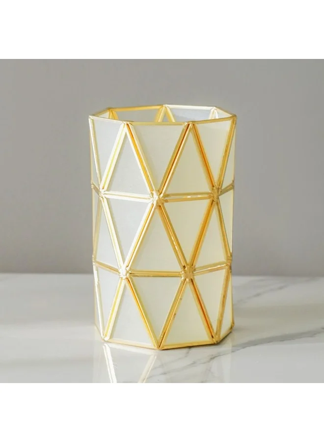 DANUBE HOME Serengeti Lantern Gold Perfect for Home Decor Living Room Parties Events Tabletop Indoors Outdoors Decorating Perfect for Celebrations 10X10X22.4Cm