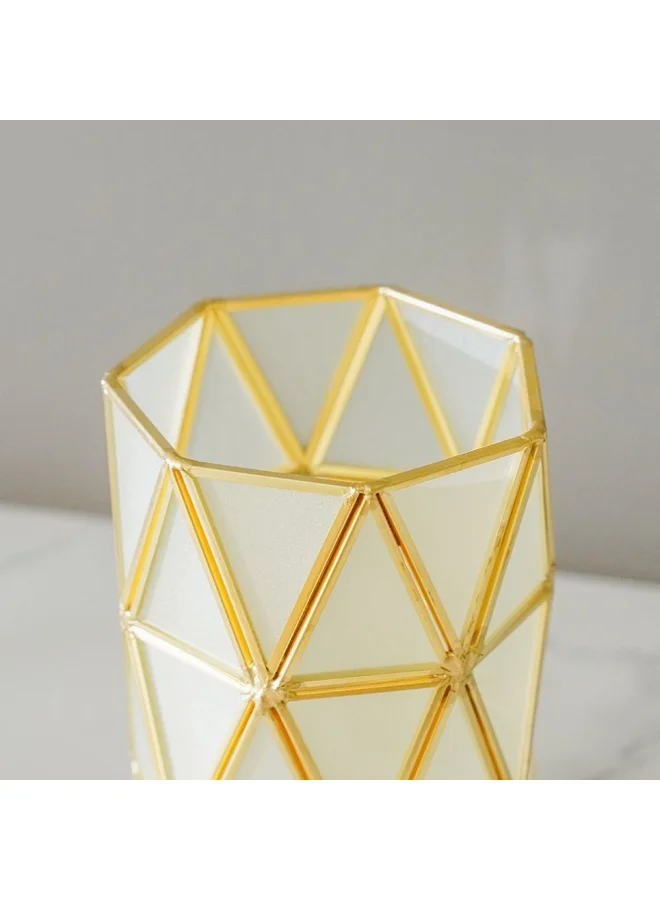 DANUBE HOME Serengeti Lantern Gold Perfect for Home Decor Living Room Parties Events Tabletop Indoors Outdoors Decorating Perfect for Celebrations 10X10X22.4Cm