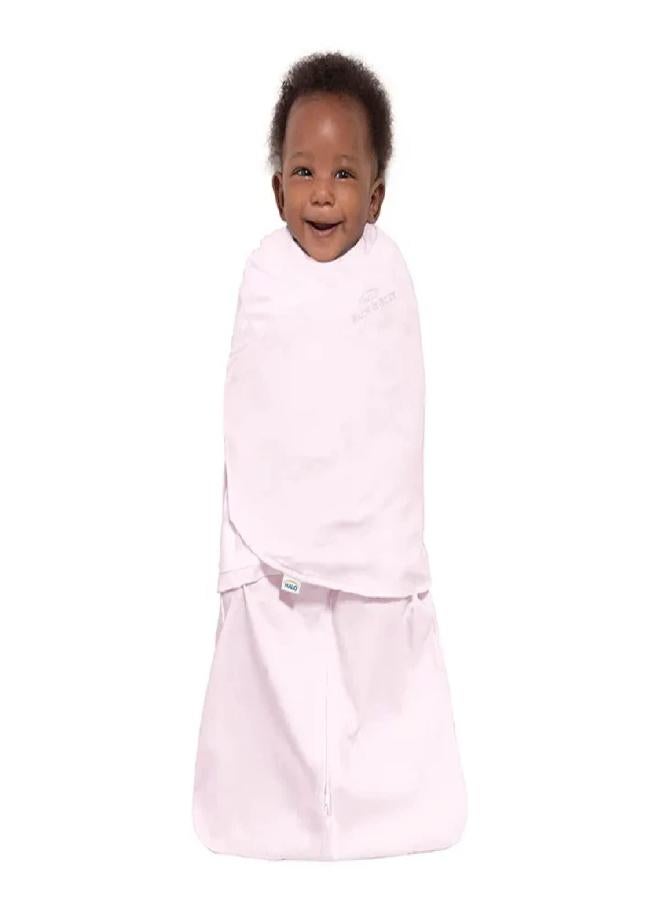 HALO 100% Cotton Sleepsack Swaddle, 3-Way Adjustable Wearable Blanket, TOG 1.5, Soft Pink, Newborn, 0-3 Months - Image 2