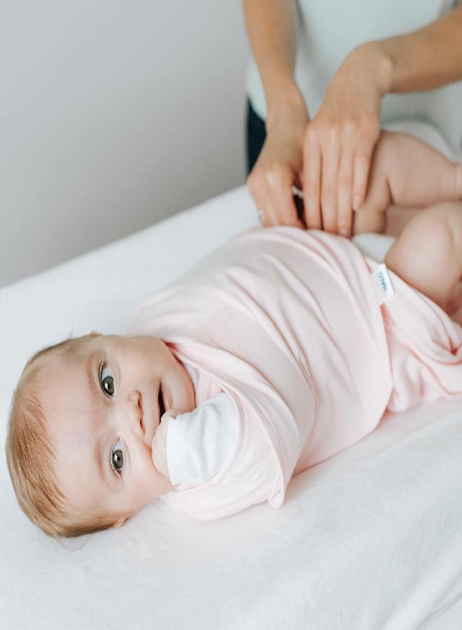 HALO 100% Cotton Sleepsack Swaddle, 3-Way Adjustable Wearable Blanket, TOG 1.5, Soft Pink, Newborn, 0-3 Months - Image 3