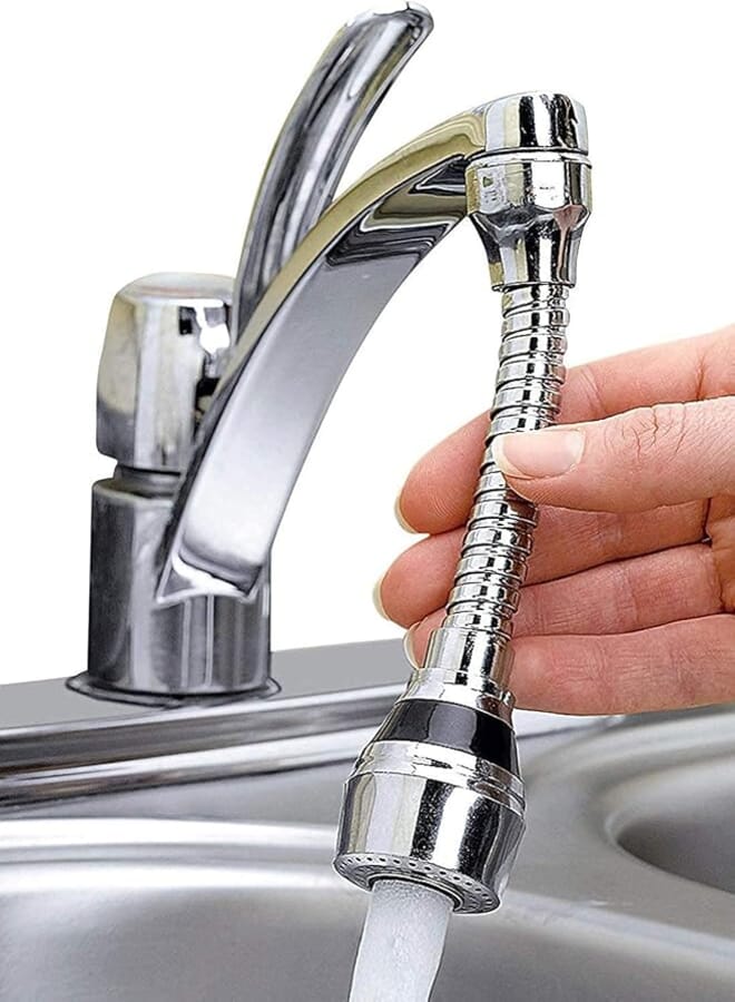 GRANTH ENTERPRISE 360 Degree Rotating Water-Saving Sprinkler and Faucet Aerator Flexible Water Faucet Sprayer Extender Jet Spray for Sink Turbo Flex