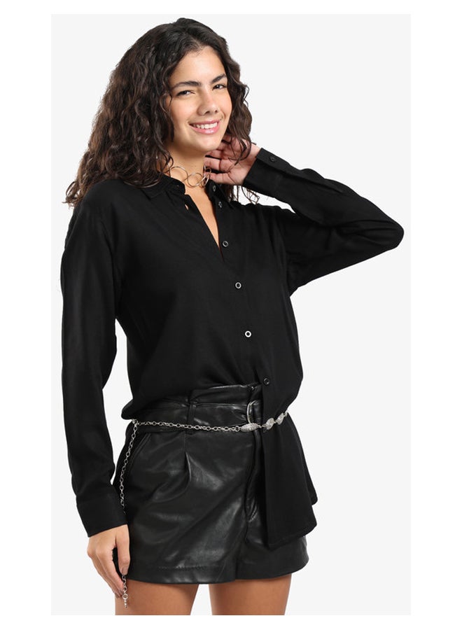 Carina Basic Round Hem Shirt - Image 2
