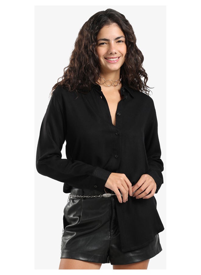 Carina Basic Round Hem Shirt - Image 1