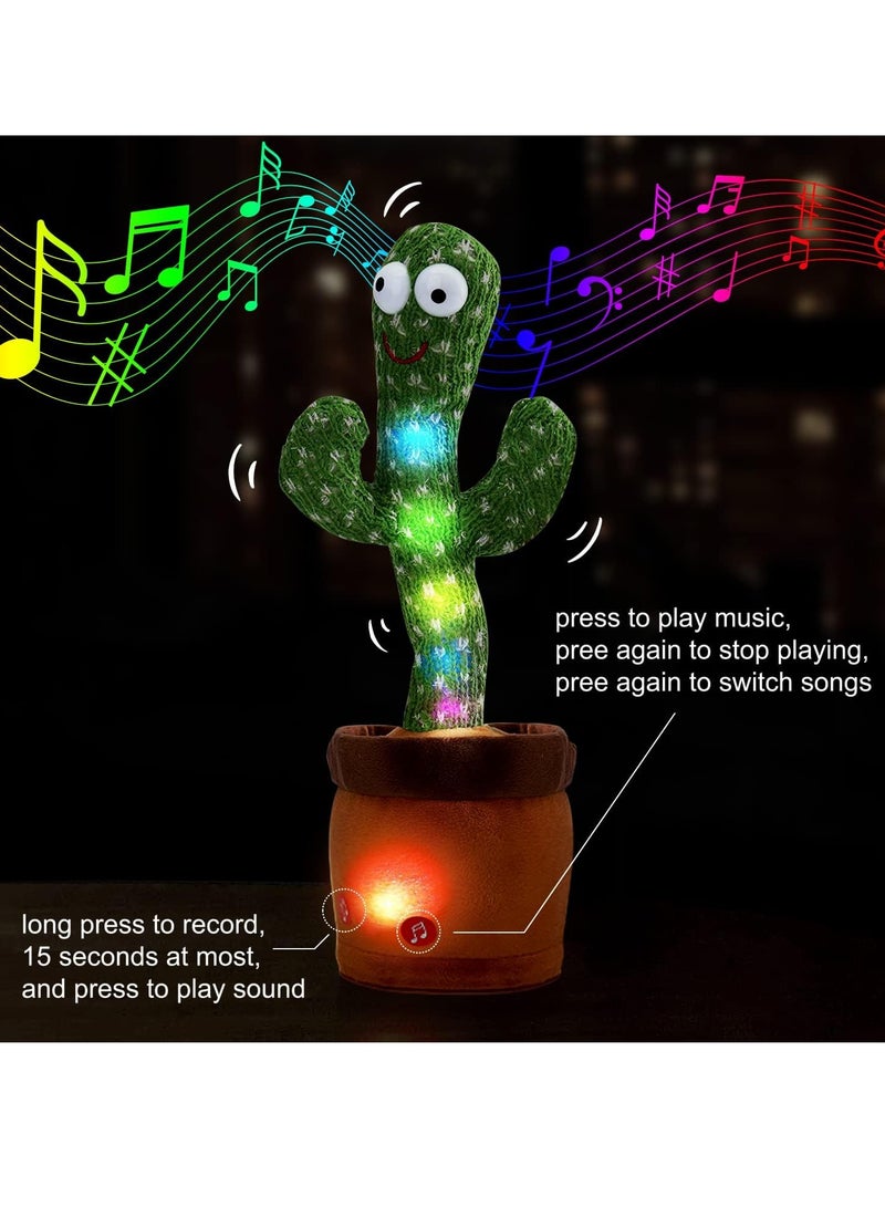 Altheqa Talking Cactus Mimicking Toy,Cactus Baby Toy That Repeat What You Say Singing Dancing,Funny Plush Toy Gifts for Babies Boys Girls Kids - Image 2
