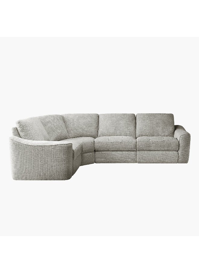 Home Box - Miami Power 5-Seater Fabric Corner Recliner with Console and Reading Light - Image 1