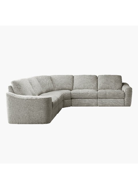 Miami Power 5-Seater Fabric Corner Recliner with Console and Reading Light
