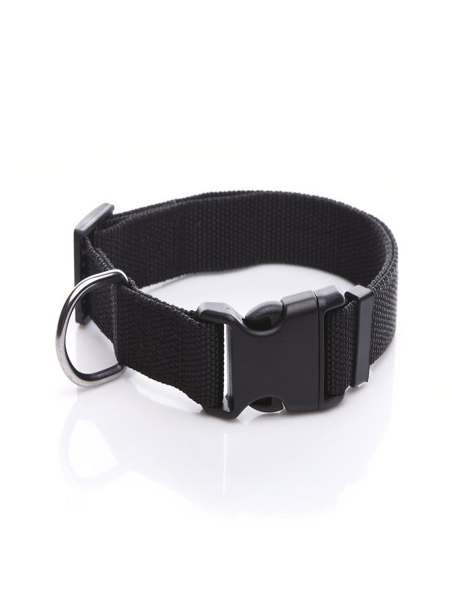 Taida Adjustable Nylon Dog Collar, pet Collar 1 Inch 3/4 Inch 5/8 Inch Wide, for Large Medium Small Dogs(5/8 Inch, Black) - Image 1