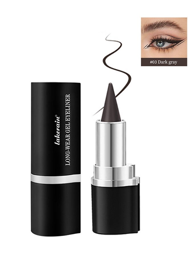 lakerain Long-Wear Gel Eyeliner, Black Gray Eyeliner Pencils, Quick Drying Eye liner Gel Stick Eye Makeup Long Lasting, Eye Makeup For Women #03(Dark Gray) - Image 1