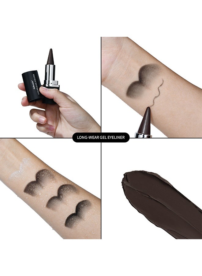 lakerain Long-Wear Gel Eyeliner, Black Gray Eyeliner Pencils, Quick Drying Eye liner Gel Stick Eye Makeup Long Lasting, Eye Makeup For Women #03(Dark Gray) - Image 3