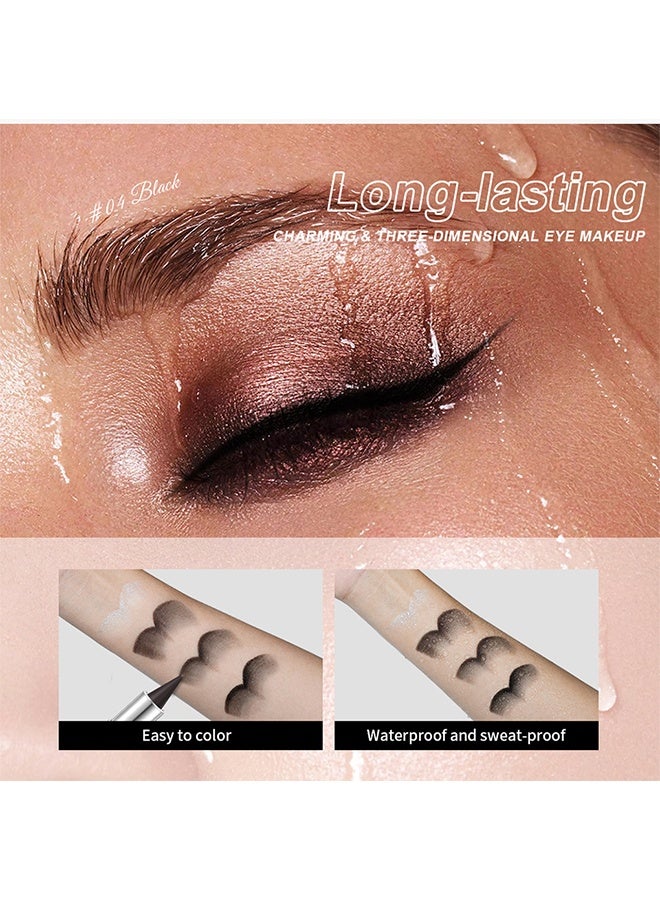 lakerain Long-Wear Gel Eyeliner, Black Gray Eyeliner Pencils, Quick Drying Eye liner Gel Stick Eye Makeup Long Lasting, Eye Makeup For Women #03(Dark Gray) - Image 5