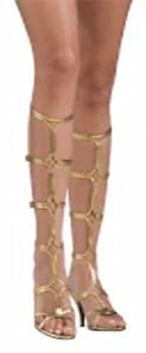 Rubies Knee High Open Toed Goddess Sandals Costume Accessory Shoes for Adults, Women's Medium - Image 2